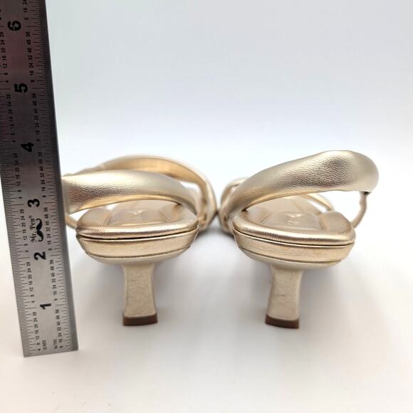 Vince Coline Slingback Padded Leather Sandals Women's Champagne Size US7.5M EU38 - Picture 5 of 12